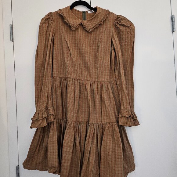 Batsheva Lucy Gingham Tiered Mini Dress - Picture 1 of 10